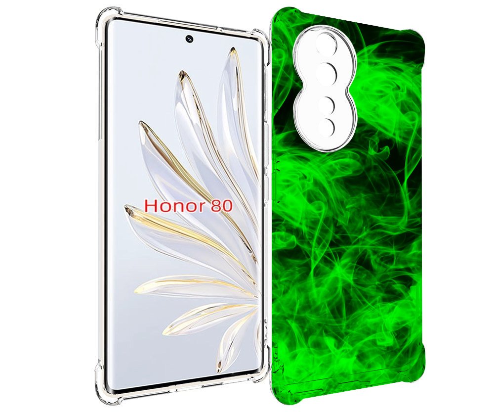 

Чехол MyPads зеленый-дымок для Honor 80, Прозрачный, Tocco