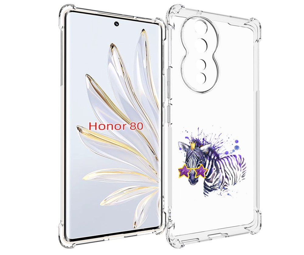 

Чехол MyPads акварельная зебра для Honor 80, Прозрачный, Tocco