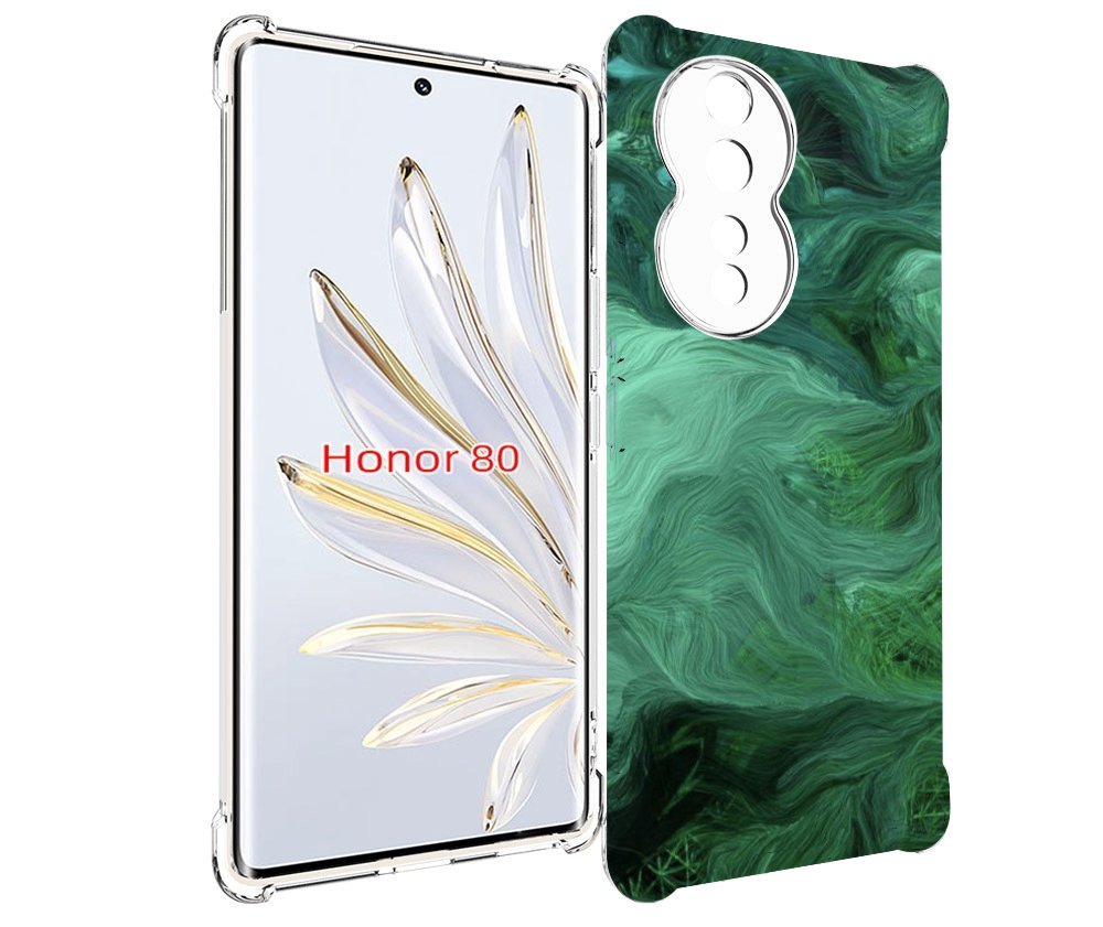 

Чехол MyPads зеленые нити для Honor 80, Прозрачный, Tocco