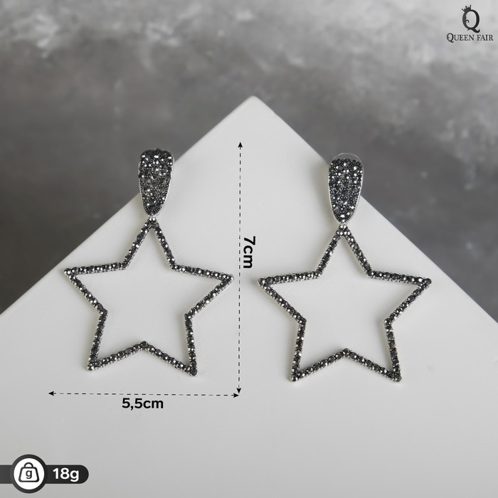 

Серьги из металла Queen Fair 4996668, стразы, 4996668