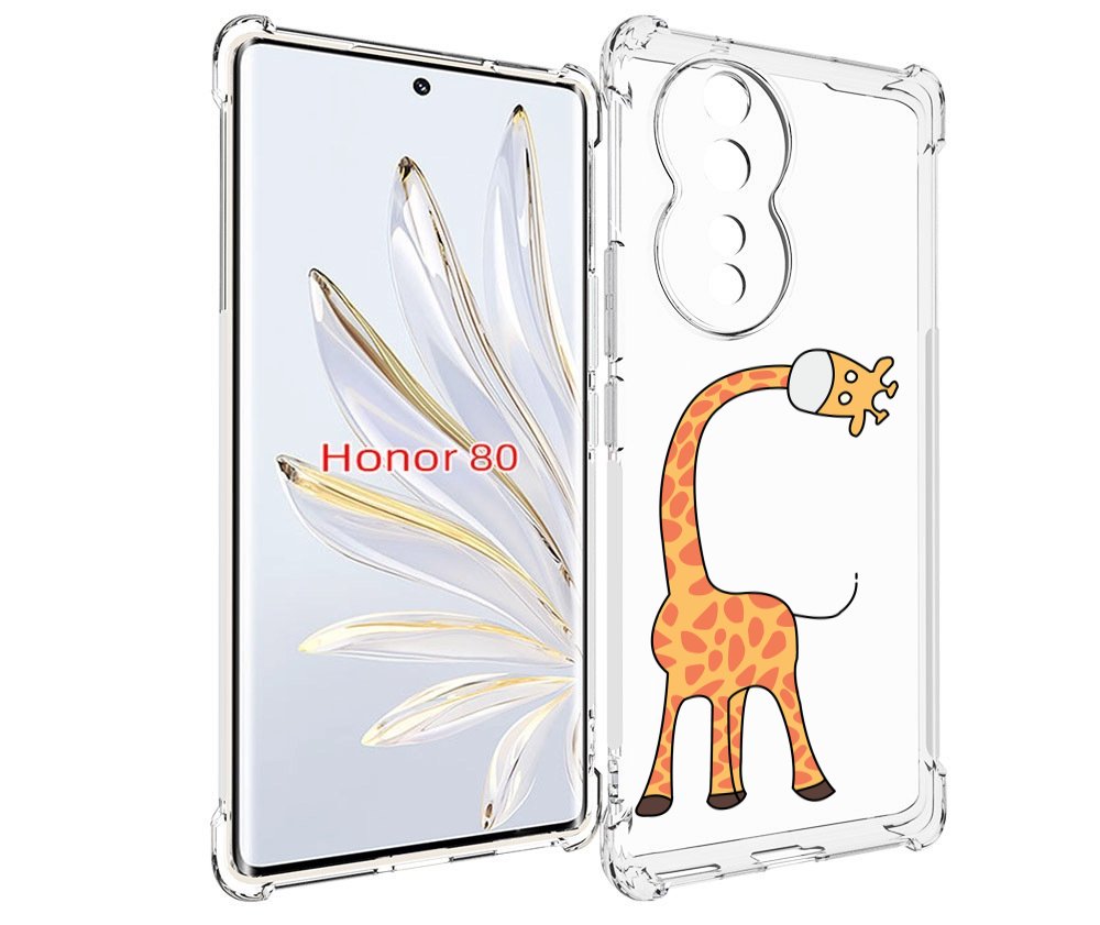 

Чехол MyPads жирафик детский для Honor 80, Прозрачный, Tocco