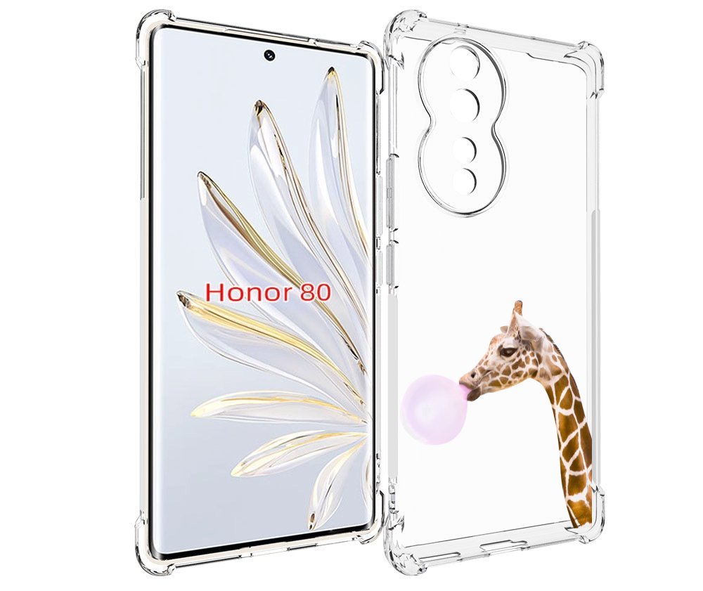 

Чехол MyPads жираф-с-жвачкой для Honor 80, Прозрачный, Tocco