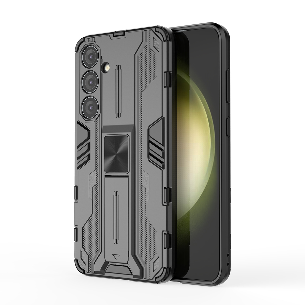 

Противоударный чехол Transformer для Samsung Galaxy S24+ с подставкой,черный, Transformer