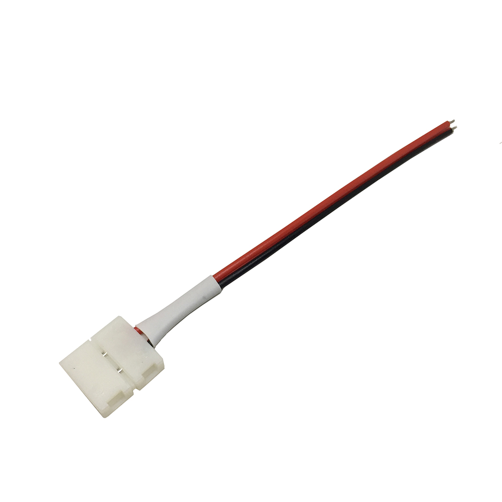 Коннектор провод для соединения светодиодных лент 5050 с блоком питания, 2 контакта, IP20, коннектор для жесткого l соединения двух светодиодных rgb лент tdm