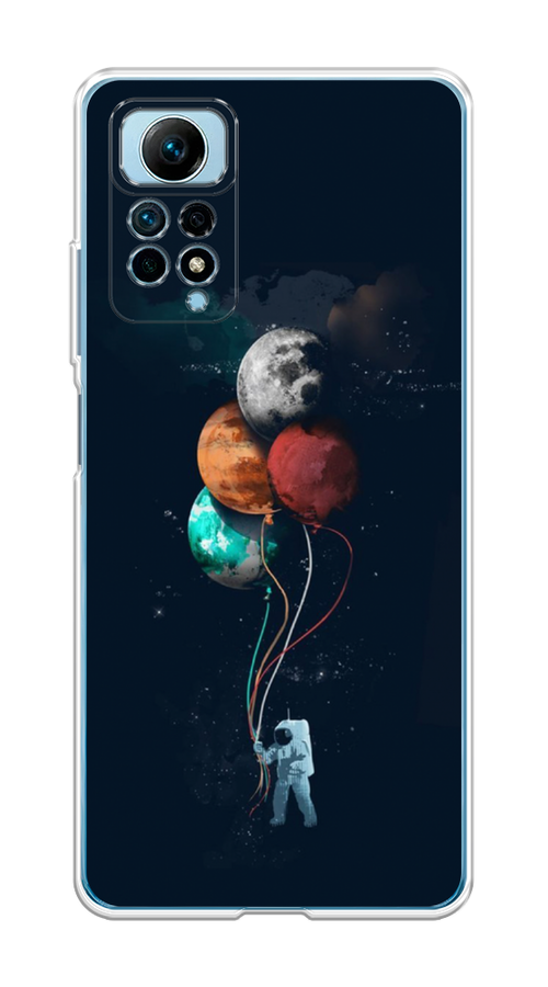 

Чехол на Redmi Note 12 Pro 4G "Космонавт с шариками", Разноцветный, 319050-4