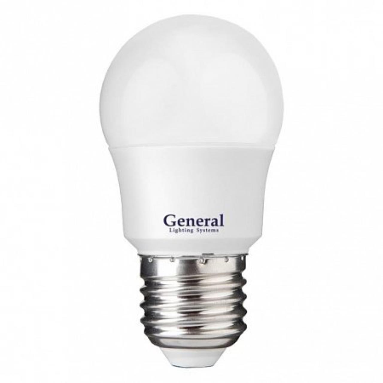 

Лампочка светодиодная General, GLDEN-G45F-10-230-E27-4500, 10W, E27 упаковка 3 штуки