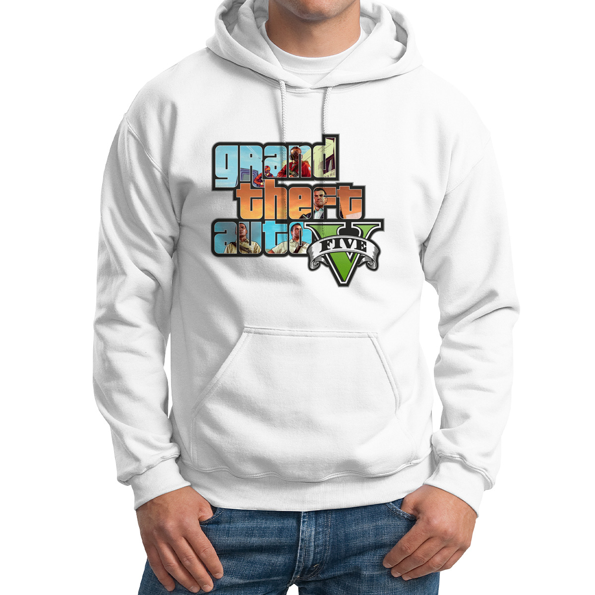 

Худи унисекс CoolPodarok Grand theft auto белое 46 RU, CX46M015963