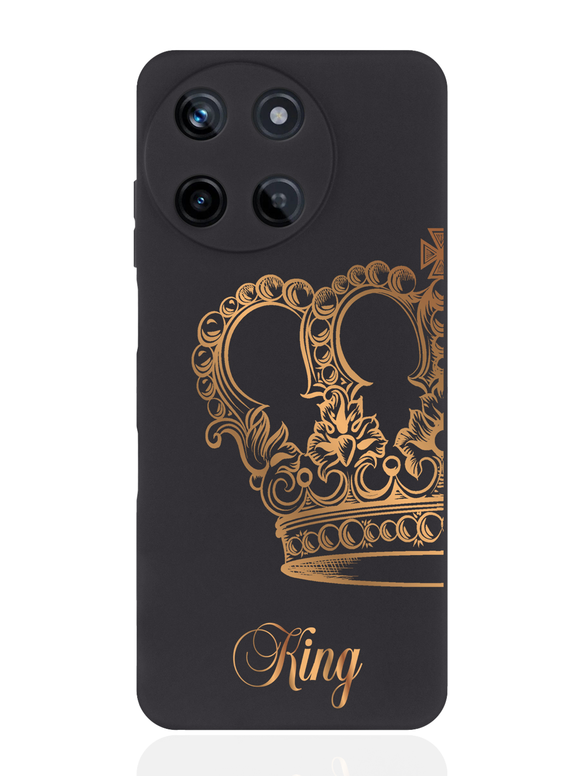 

Чехол для смартфона Realme 11 5G Парный чехол корона King, Черный, Realme 11 5G
