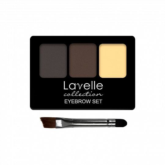 фото Тени для бровей lavelle eyebrow set с воском для укладки тон 04 lavellecollection