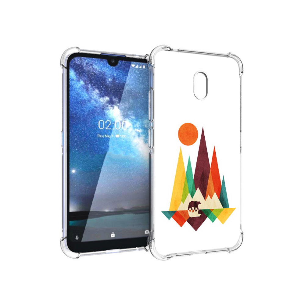 

Чехол MyPads Tocco для Nokia 2.2 нарисованные горы с медведем (PT134721.103.506), Прозрачный, Tocco