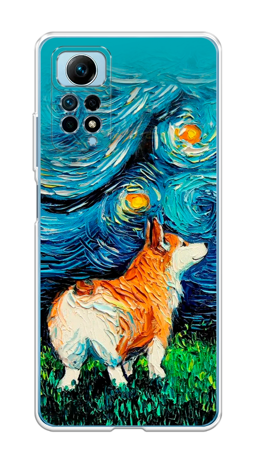

Чехол на Redmi Note 12 Pro 4G "Корги звёздная ночь", Коричневый;белый;зеленый, 319050-1