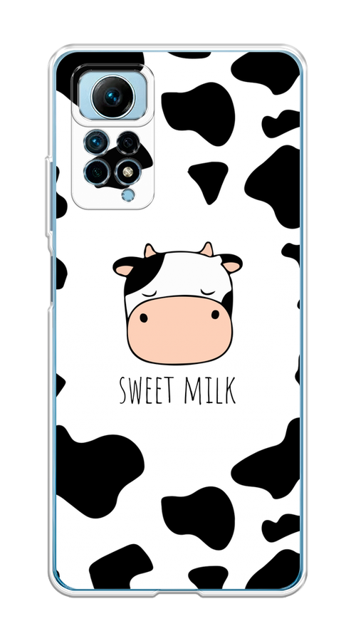 

Чехол на Redmi Note 12 Pro 4G "Sweet milk", Розовый;белый;черный, 319050-1