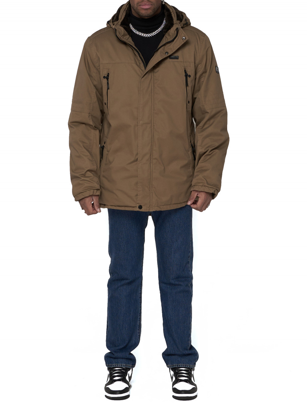 

Парка мужская NoBrand AD92112 бежевая XXL, Бежевый, AD92112