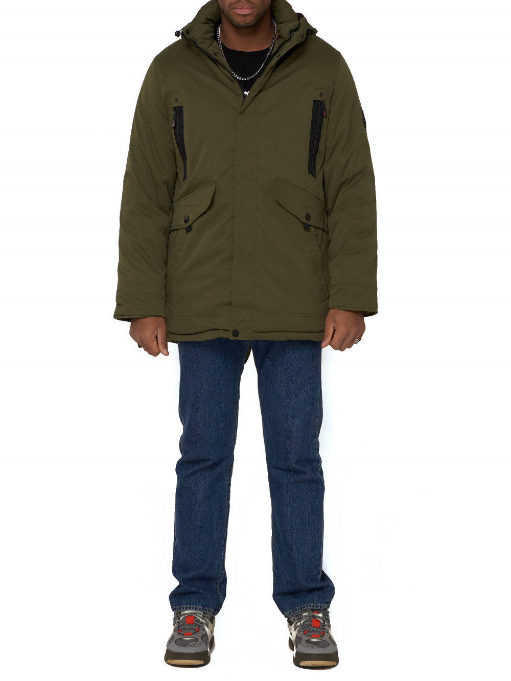 

Парка мужская NoBrand AD93610 хаки XXL, AD93610