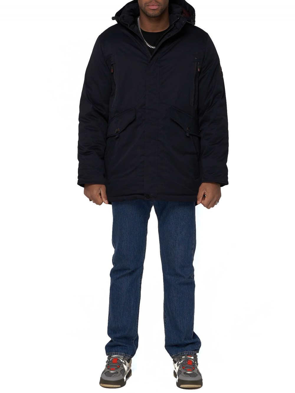 

Парка мужская NoBrand AD93610 синяя XXL, Синий, AD93610