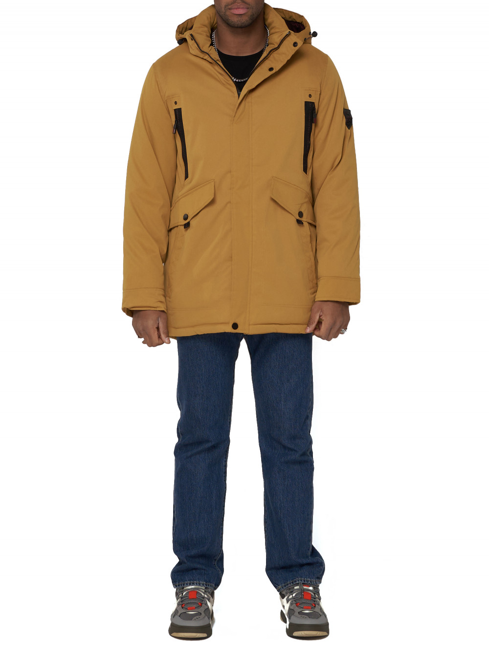 

Парка мужская NoBrand AD93610 желтая XXL, AD93610