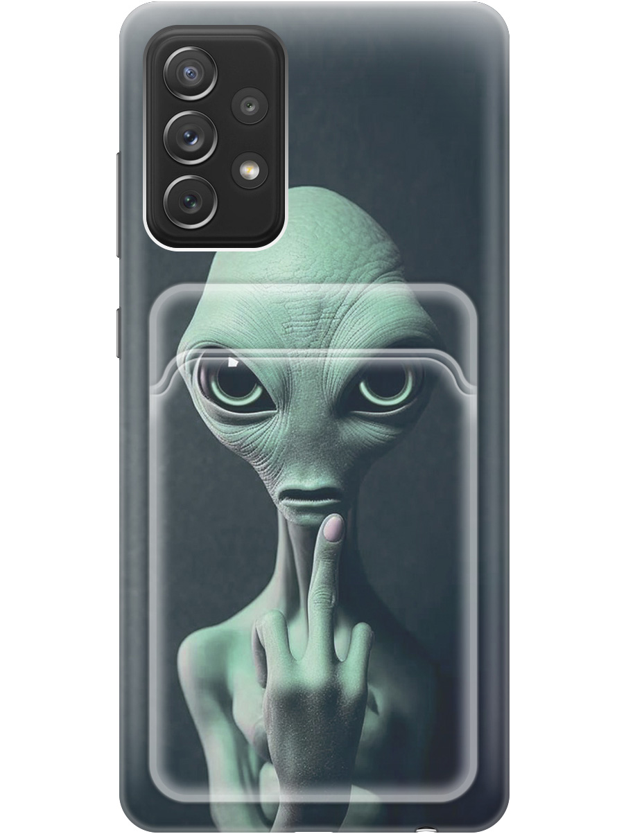 

Силиконовый чехол на Samsung Galaxy A72 с рисунком "Инопланетянин", Зеленый;синий;черный, 20012049