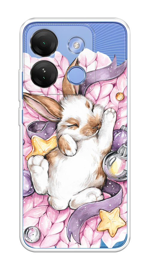 

Чехол на Infinix Smart 7 HD "Кролик спит", Розовый;белый, 3103850-5