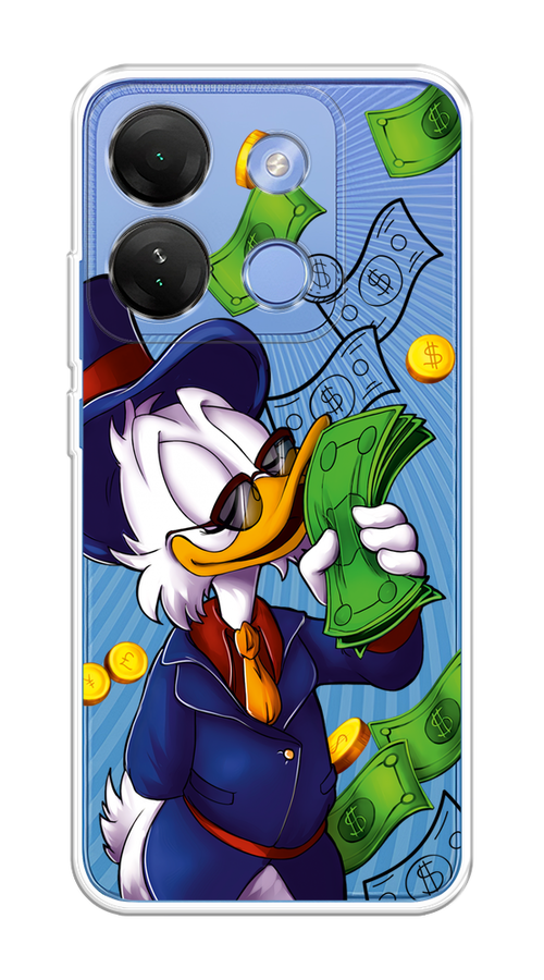 

Чехол на Infinix Smart 7 HD "Scrooge McDuck with Money", Синий;зеленый;белый, 3103850-6