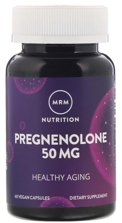 Витамины и минералы для спортсменов MRM Pregnenolone (Прегненолон) 50 мг 60 капсул