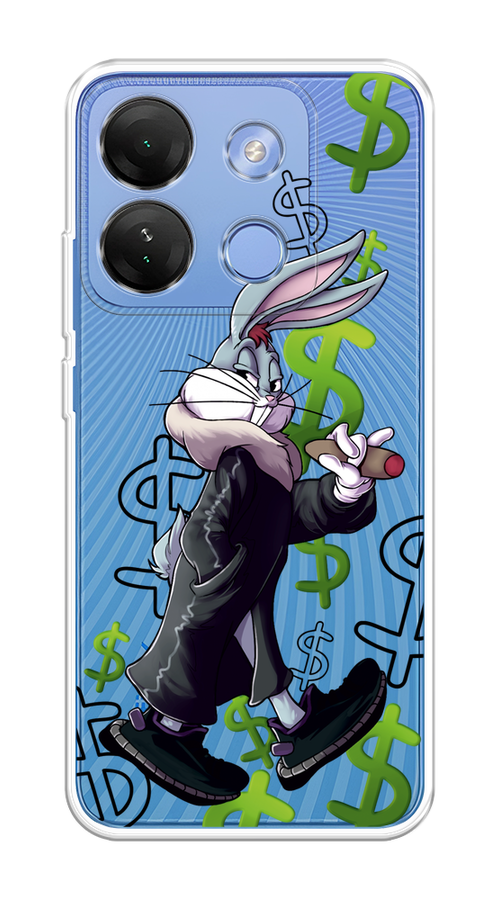 

Чехол на Infinix Smart 7 HD "Rich Bugs Bunny", Зеленый;черный;голубой, 3103850-6