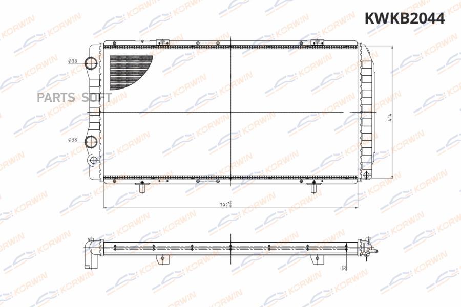 

Радиатор охлаждения Fiat Ducato 2.0/1.9D-2.8TD (94-) сборный