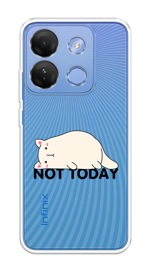 

Чехол на Infinix Smart 7 HD "Cat not today", Белый;розовый;черный, 3103850-1