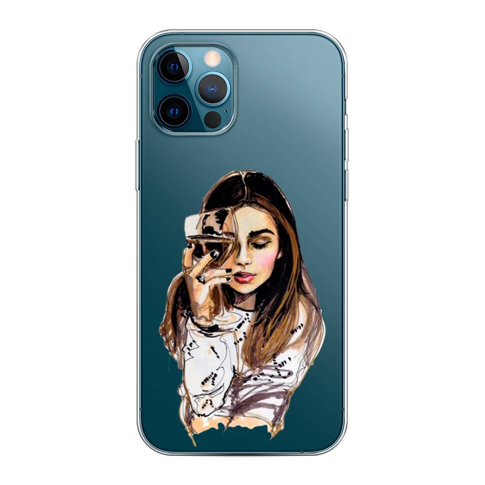 

Чехол Awog на Apple iPhone 12 Pro / Айфон 12 Pro "Девушка с бокалом", Разноцветный, 12850-7