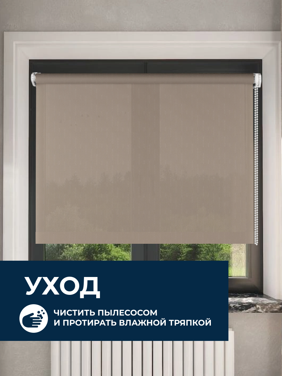 

Рулонные шторы FRANC GARDINER Shantung 100х160 см на окно капучино, SHANTUNG