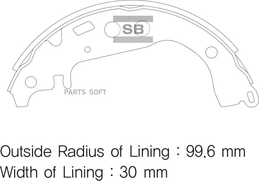 

Тормозные колодки Sangsin brake барабанные SA169