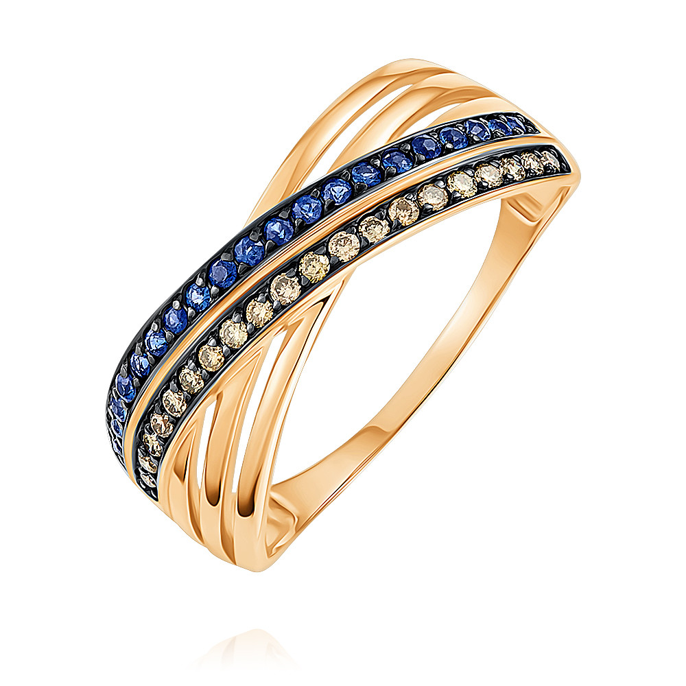 

Кольцо из золота р.  ADAMAS 14039884/01-А50ДЧ-481, сапфир\бриллиант, 14039884/01-А50ДЧ-481
