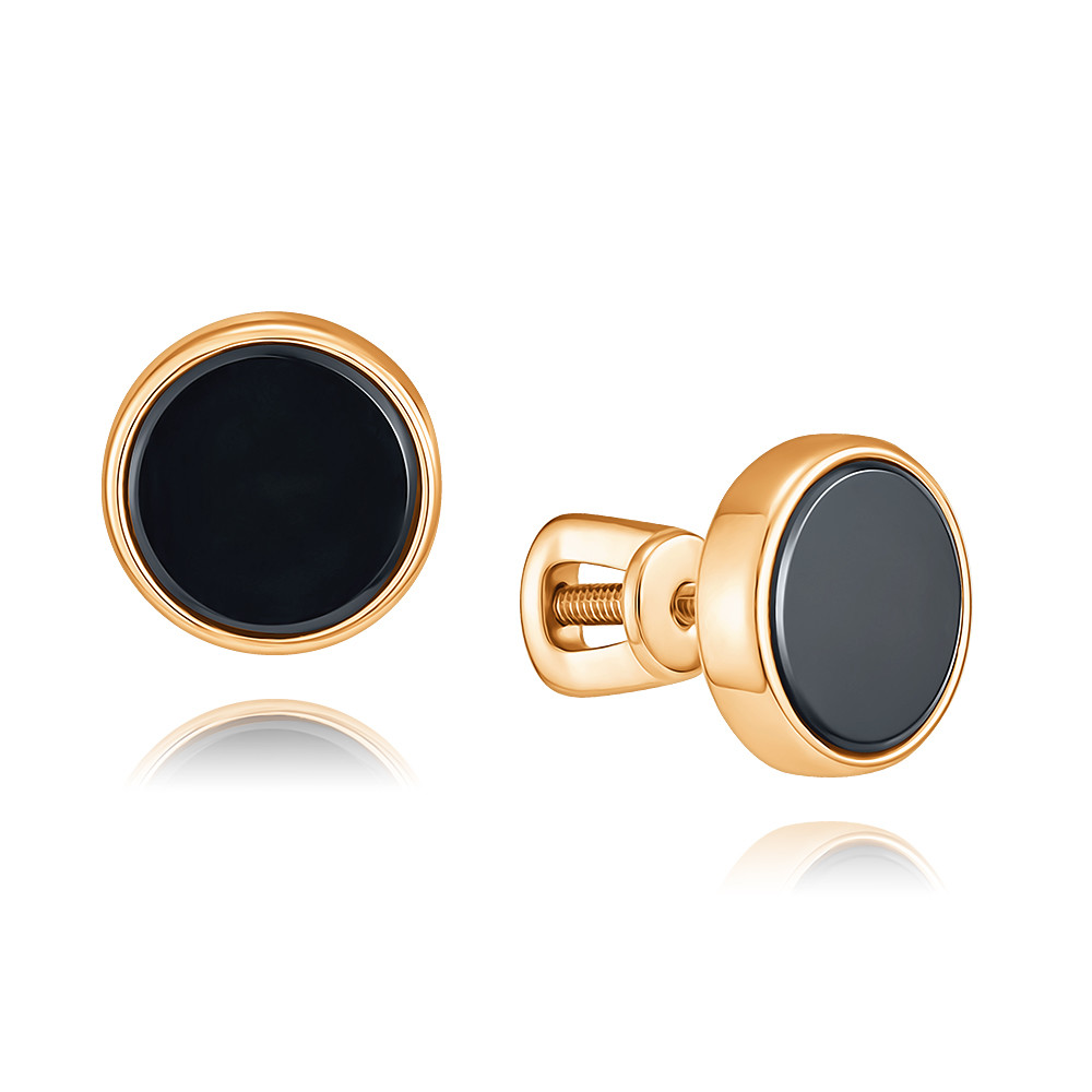 

Серьги из красного золота с ониксом ADAMAS 21040091/01-А50-658, 21040091/01-А50-658