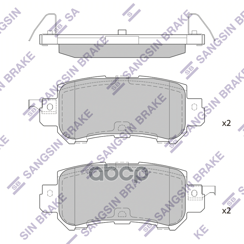 

Тормозные колодки Sangsin brake задние SP1672