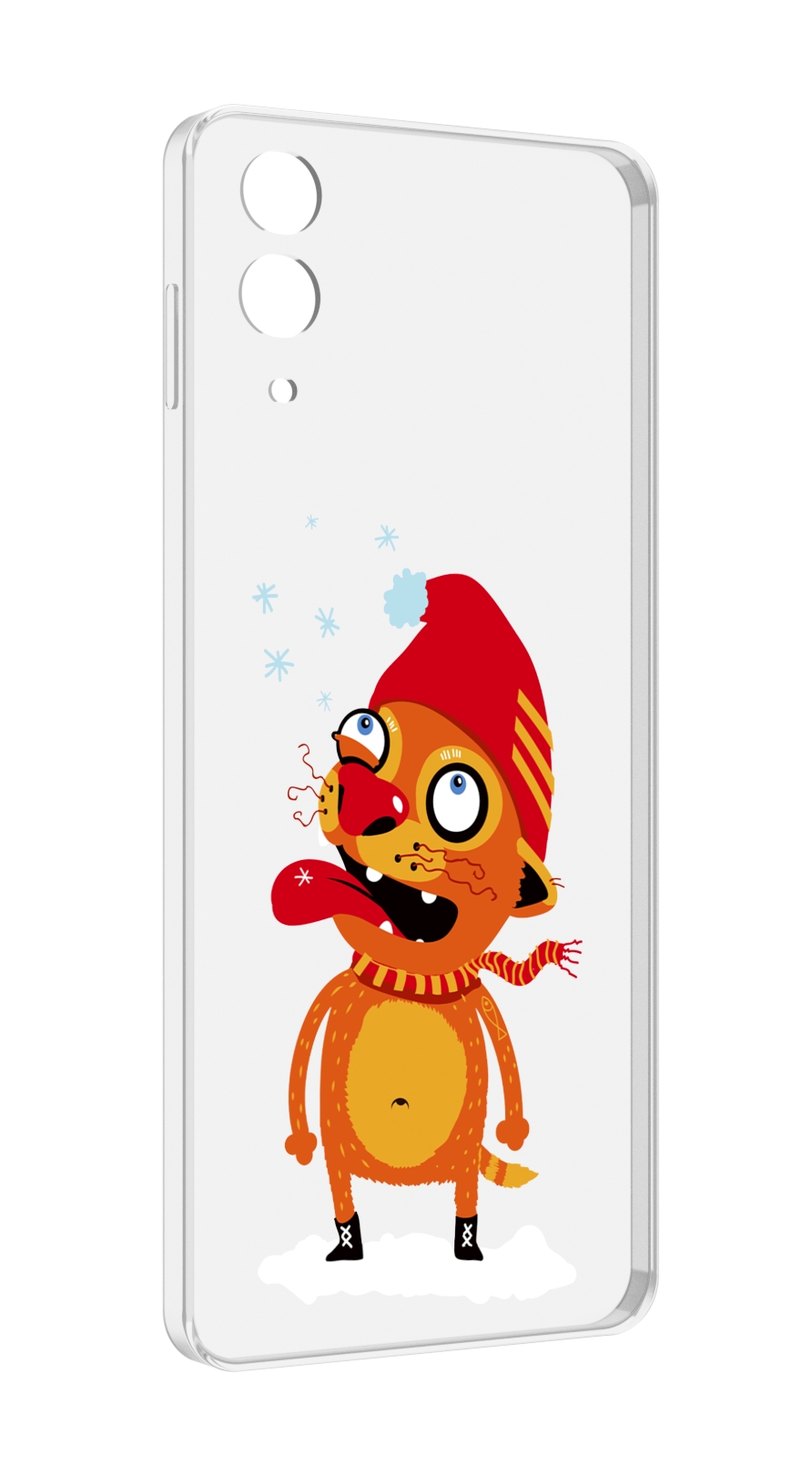 

Чехол MyPads Зимний кот для Samsung Galaxy Z Flip 4 (SM-F721), Прозрачный, Tocco