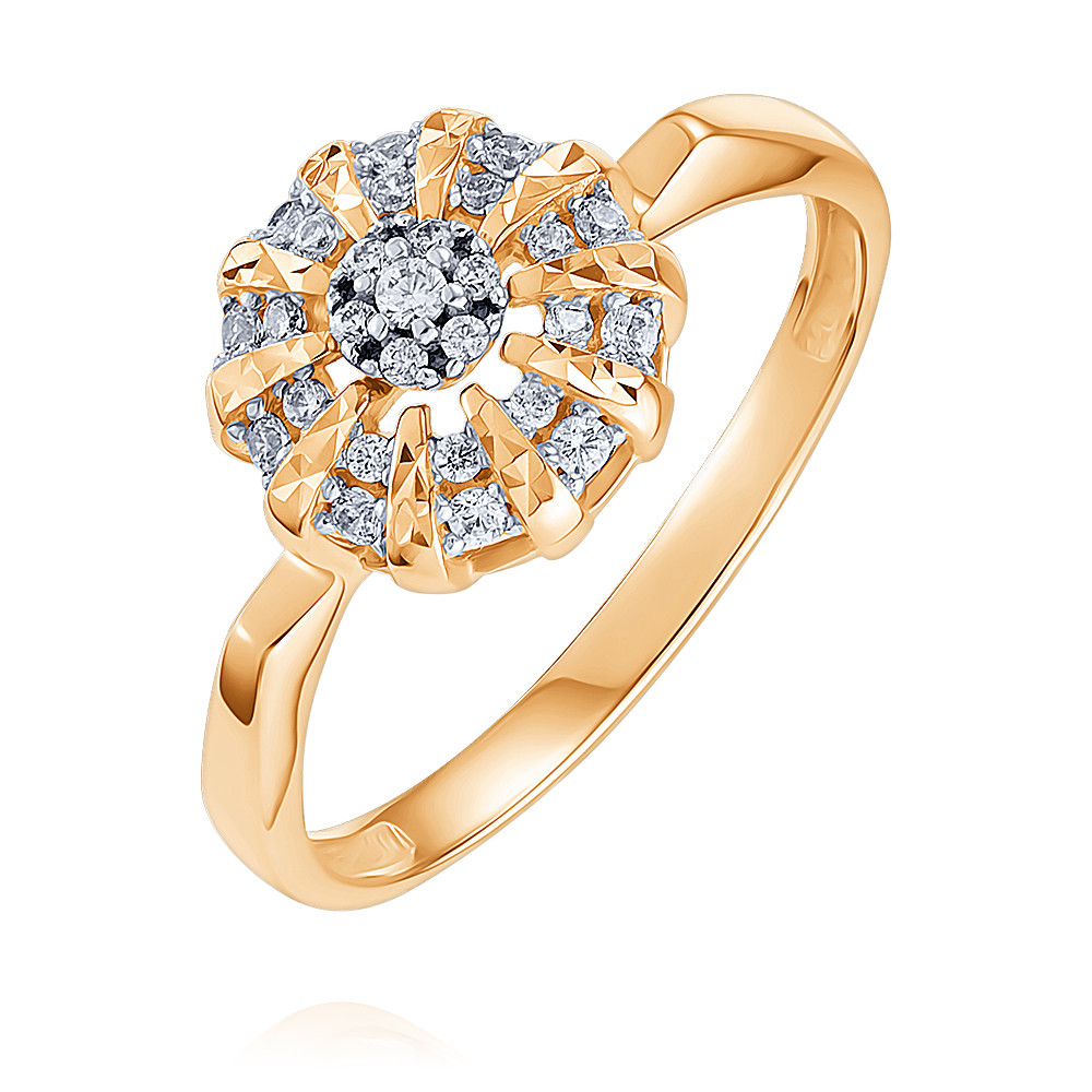 

Кольцо из красного золота с фианитом р.  ADAMAS 14040255/01-А507Д-72, 14040255/01-А507Д-72