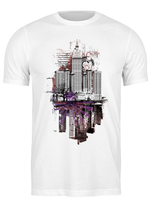 

Футболка мужская Printio City art белая 3XL, Белый, City art