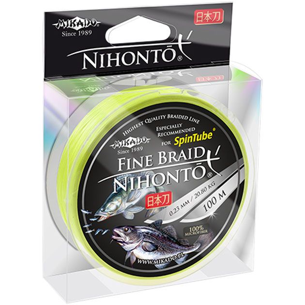 

Леска плетеная Mikado Nihonto Fine Braid 0,5 мм, 100 м, 41,8 кг, fluo, Желтый, Nihonto Fine Braid