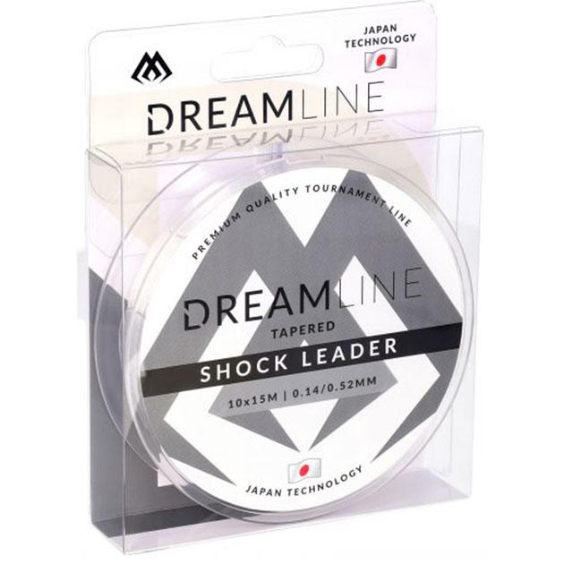 

Леска монофильная Mikado Dreamline Tapered Shock Leader 0,18 мм, 15 м, 18 кг, clr, 10 шт., Прозрачный, Dreamline Tapered Shock Leader