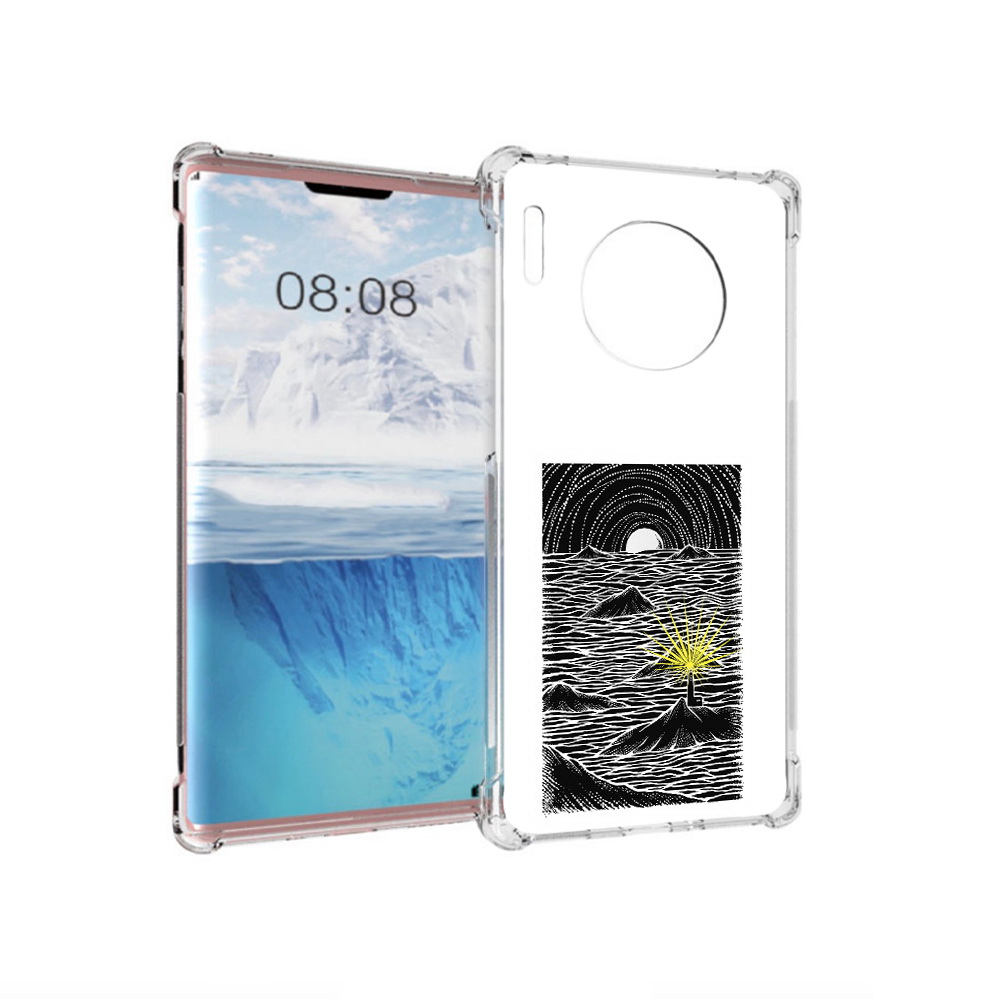 

Чехол MyPads Tocco для Huawei Mate 30 Pro маяк в черно белом море, Прозрачный, Tocco