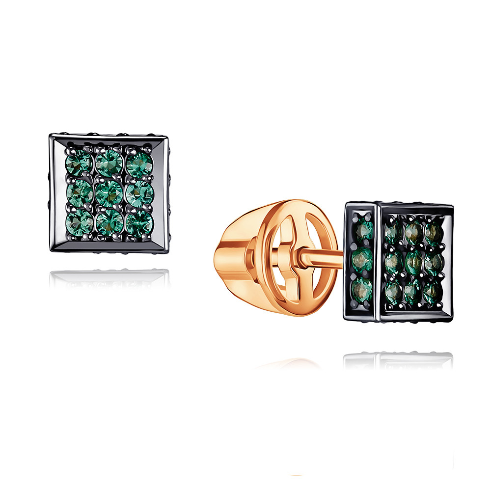 

Серьги пусеты из золота ADAMAS 21039704/01-А50Д-543, изумруд, 21039704/01-А50Д-543