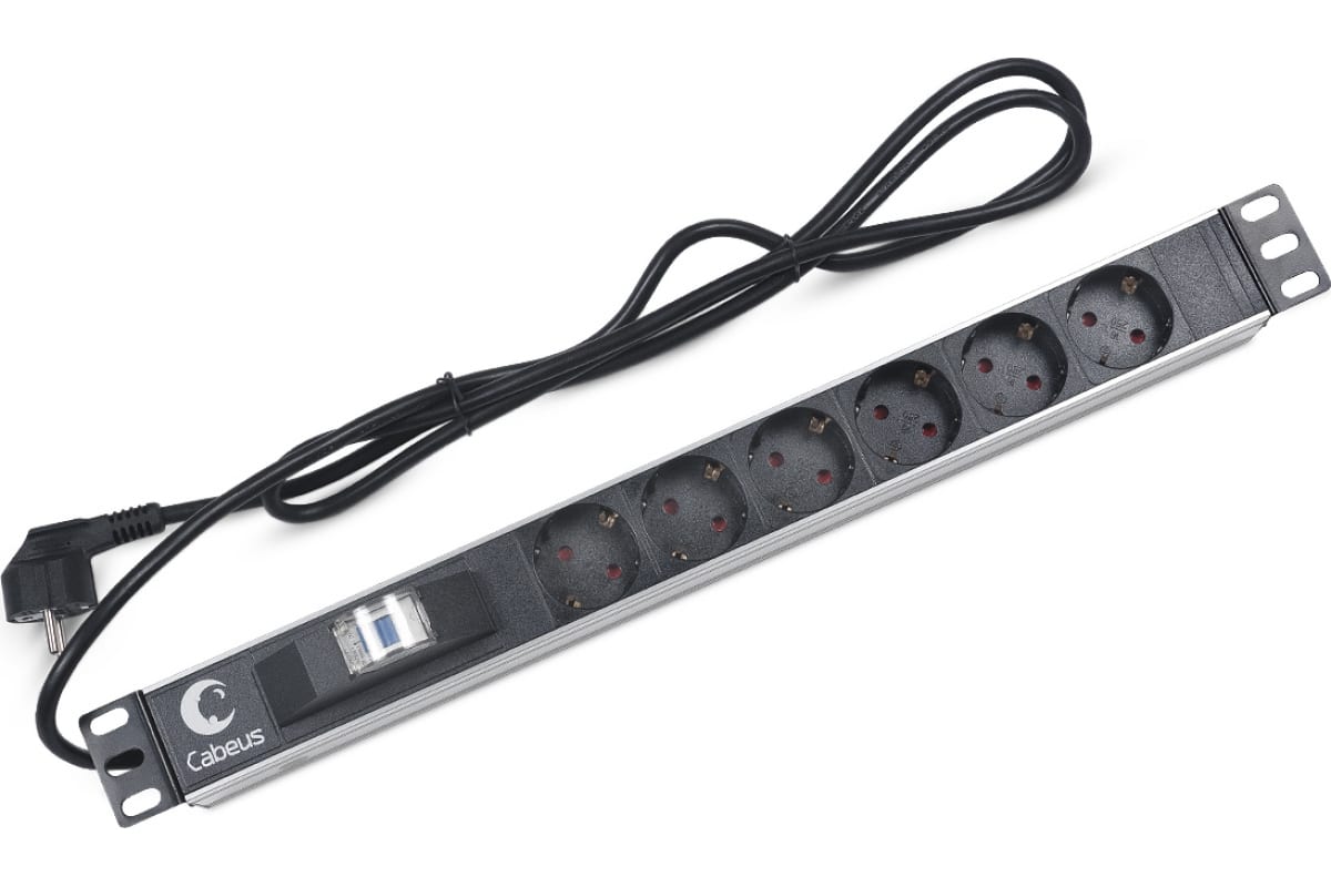 фото Itk блок розеток cabeus pdu-6p-b-2eu