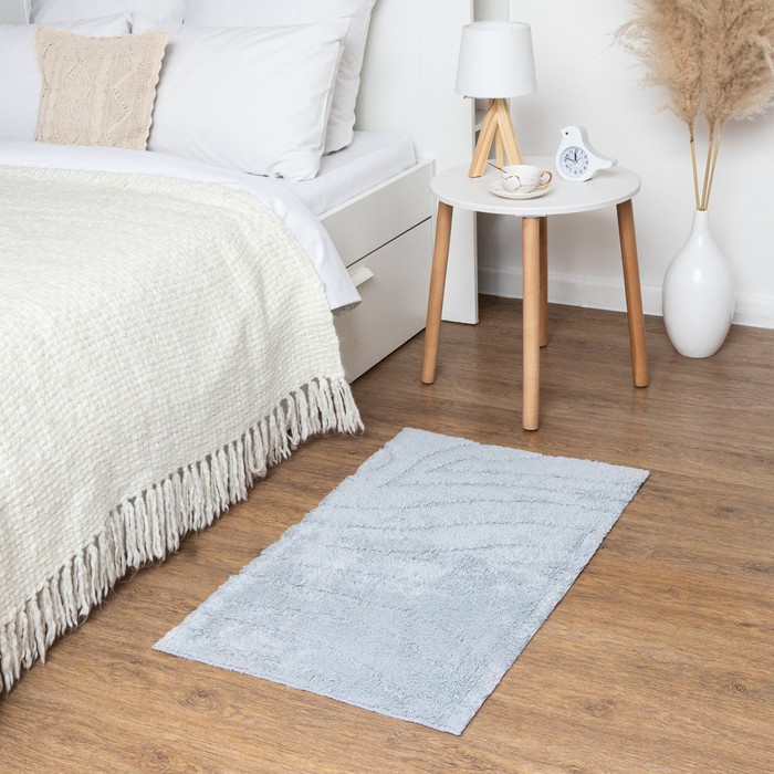 

Ковер Этель "Estetic" 60*100 см, серый, 70% хлопок, 30% п/э, 1500 г/м2