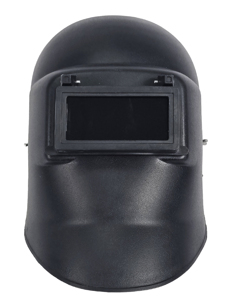 Маска сварочная URM с откидным светофильтром, защитным стеклом и ремешком, 100х45 мм