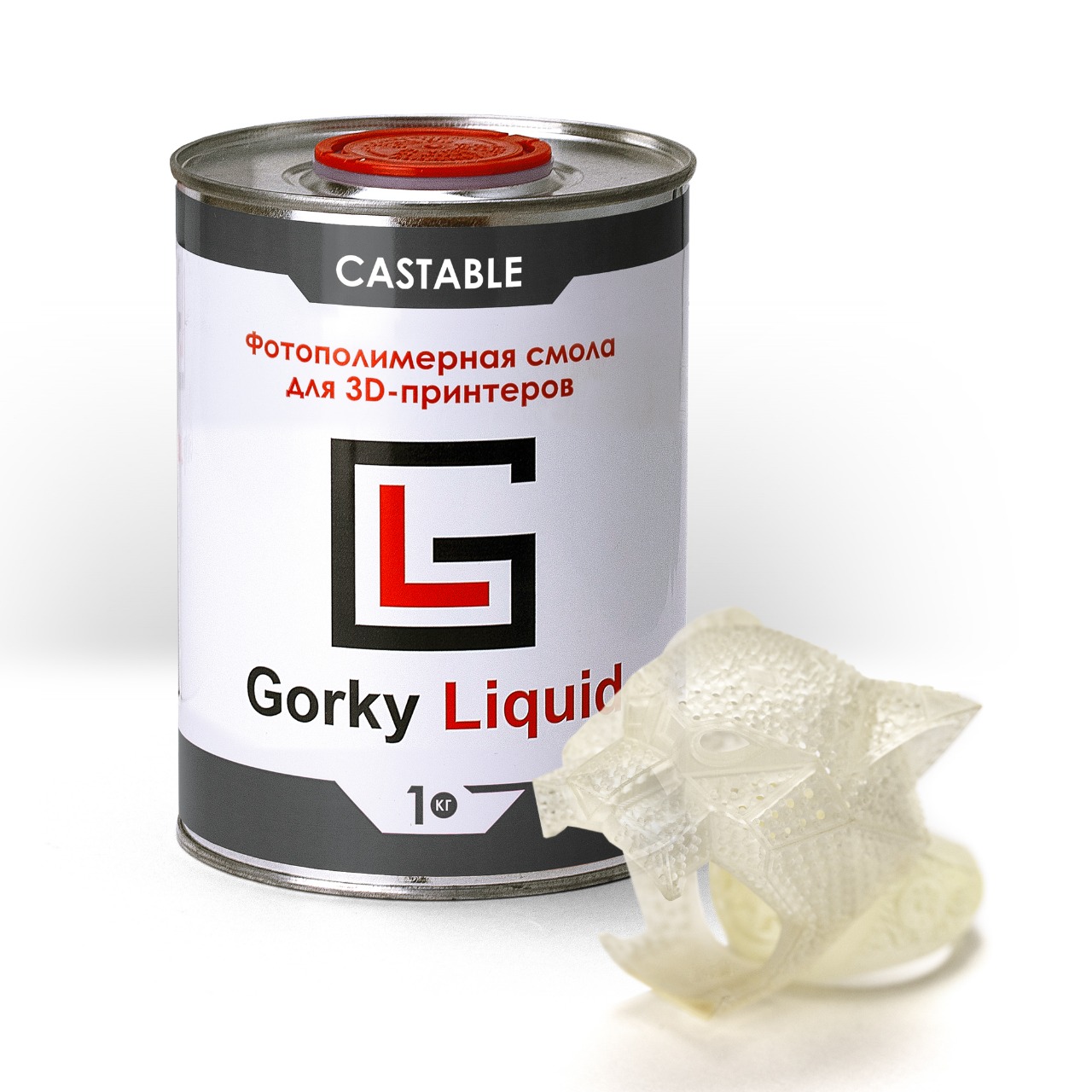 

Фотополимерная смола Gorky Liquid Castable LCD 1кг, Прозрачный, Castable LCD