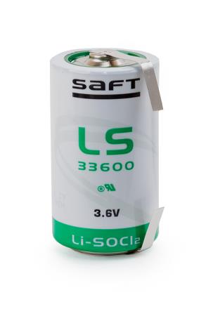 Литиевая батарейка D SAFT LS 33600CNRD с лепестковыми выводами