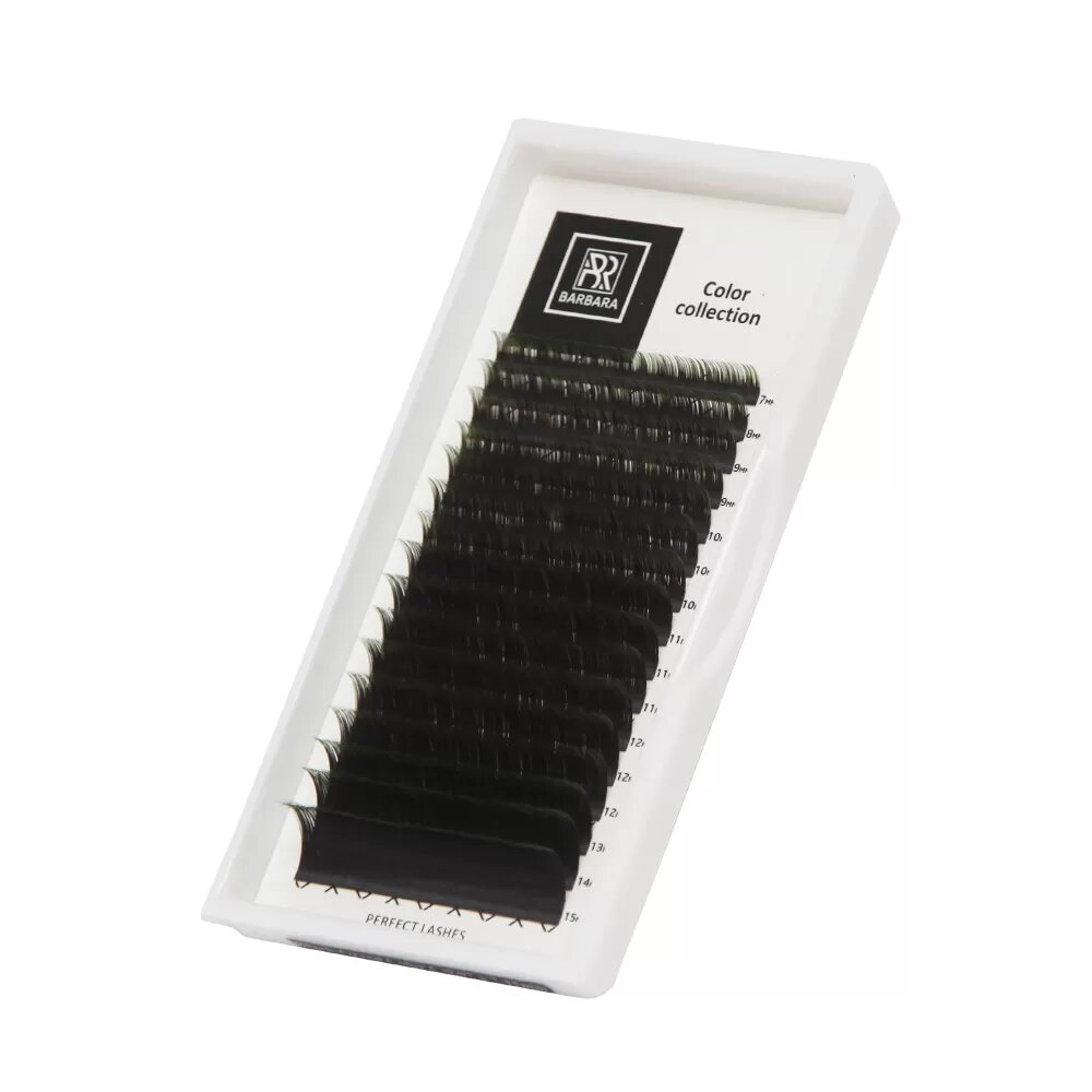 

Ресницы для наращивания BARBARA Black-Green color №1, C, 0.10 7-15 mm, Разноцветные