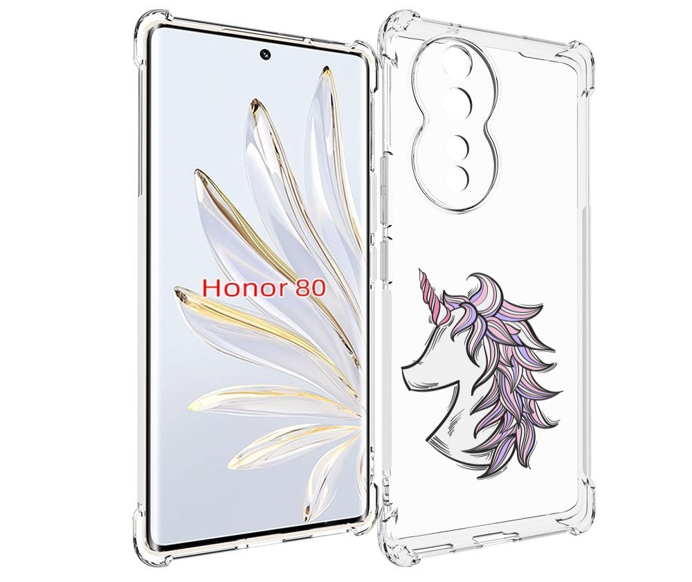 

Чехол MyPads единорог-рисунок для Honor 80, Прозрачный, Tocco