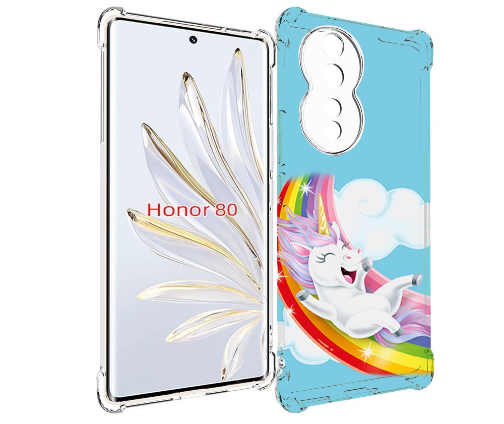 

Чехол MyPads единорог-на-радуге для Honor 80, Прозрачный, Tocco