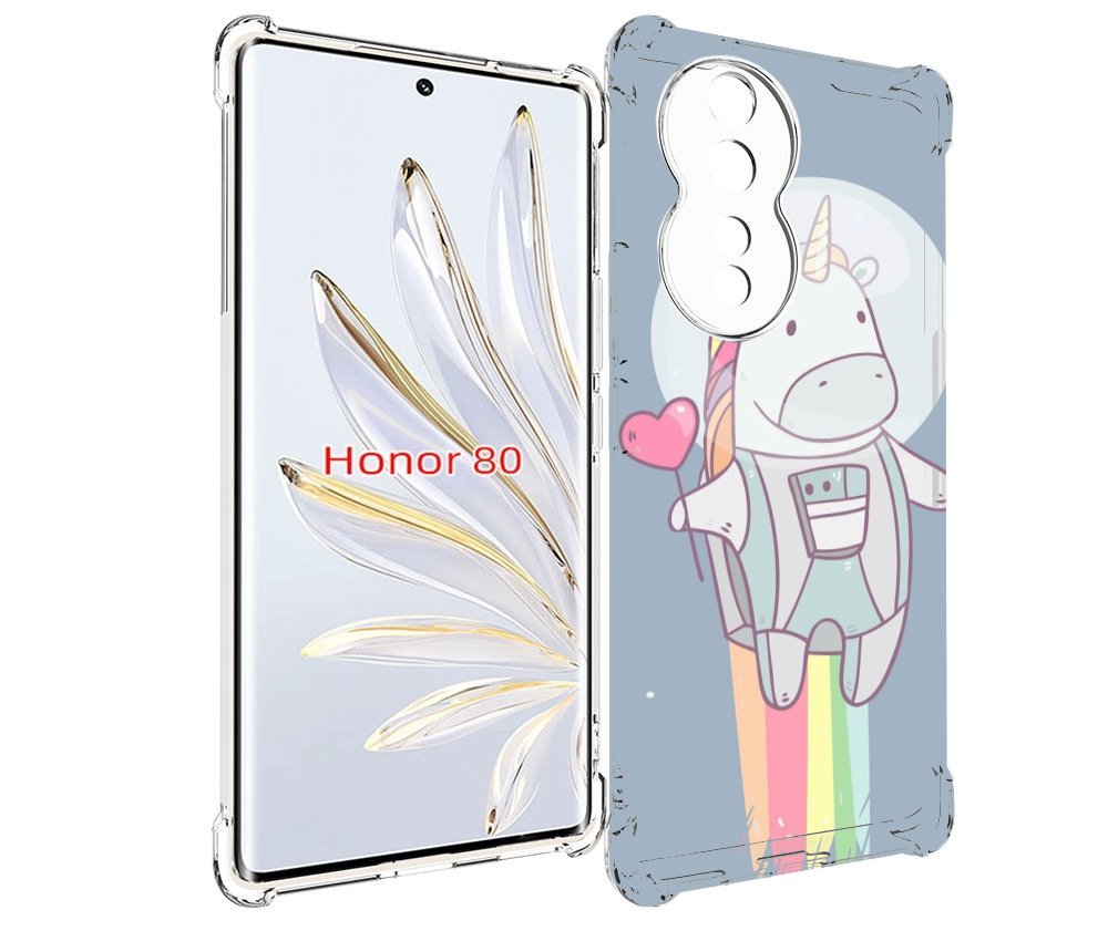 

Чехол MyPads единорог летит за орбиту для Honor 80, Прозрачный, Tocco