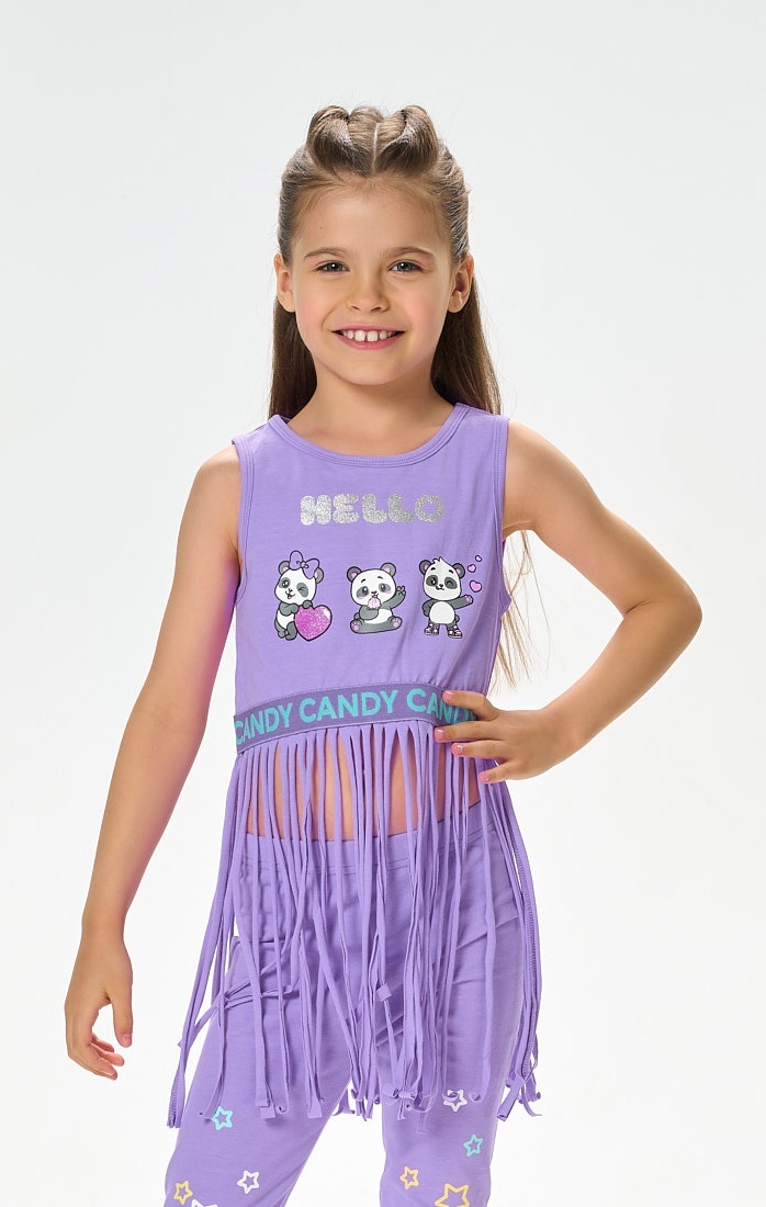 

Топ детский Kari Kids SS24C22531016, фиолетовый, 92, SS24C22531016